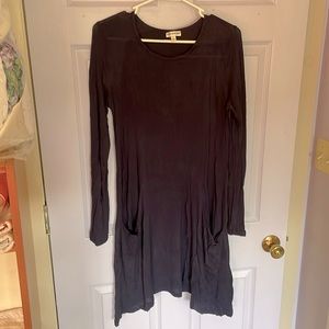 Navy Blue Jersey Dress with pockets